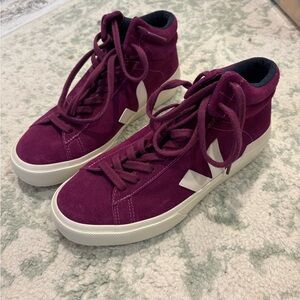 Veja Women's Burgundy High-Top Sneakers